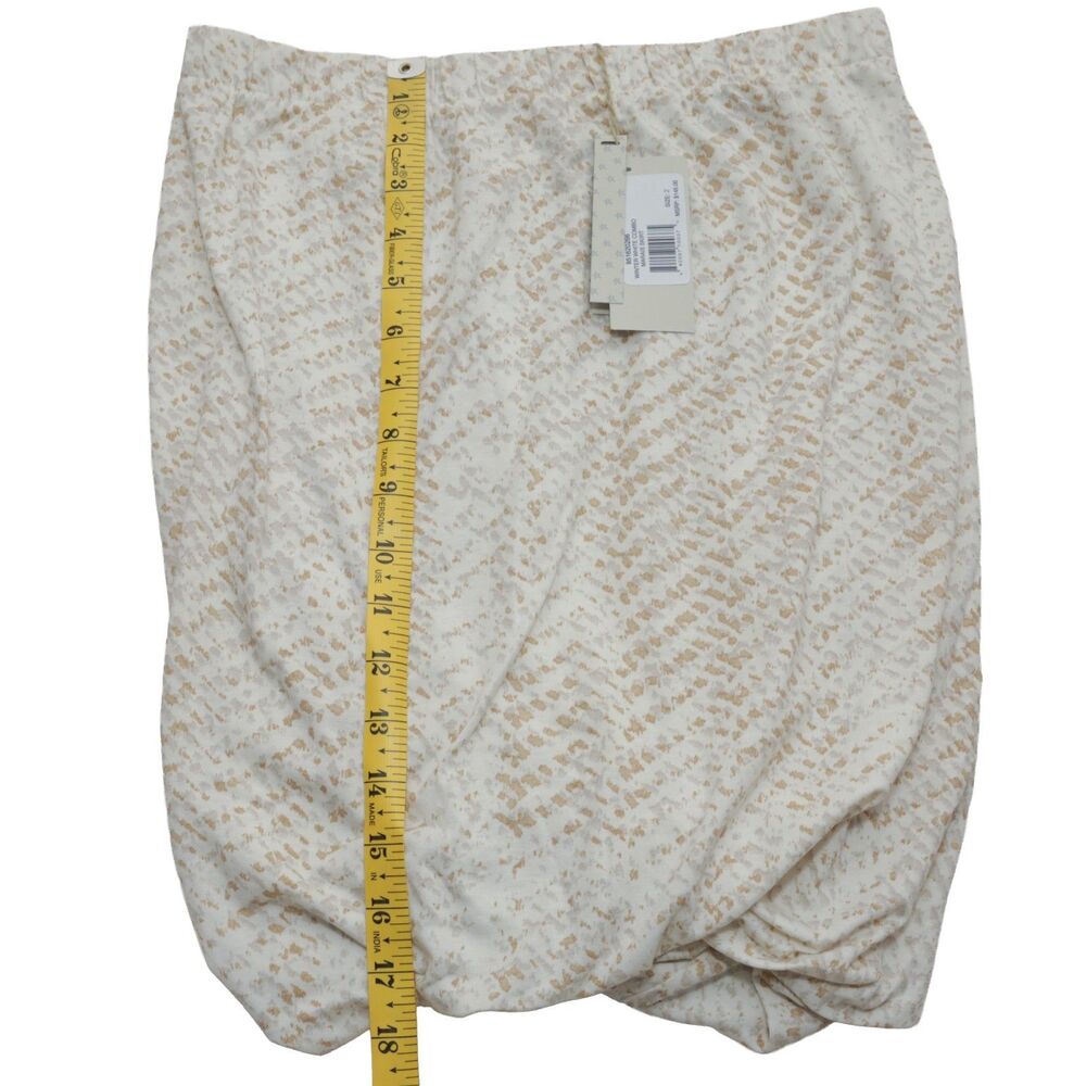 Grey State Sz 2 Marais Skirt Winter White Tan Stretch Pull On Casual Midi Women - Picture 4 of 6